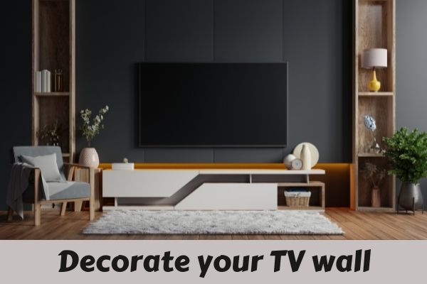 How to decorate wall behind tv stand