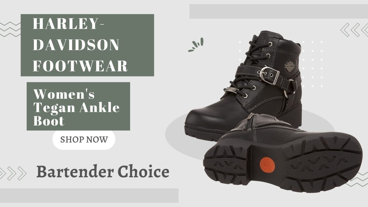 HARLEY-DAVIDSON FOOTWEAR Women's Tegan Ankle Boot, best shoes for bartenders, best shoes, bartenders, shoes,
