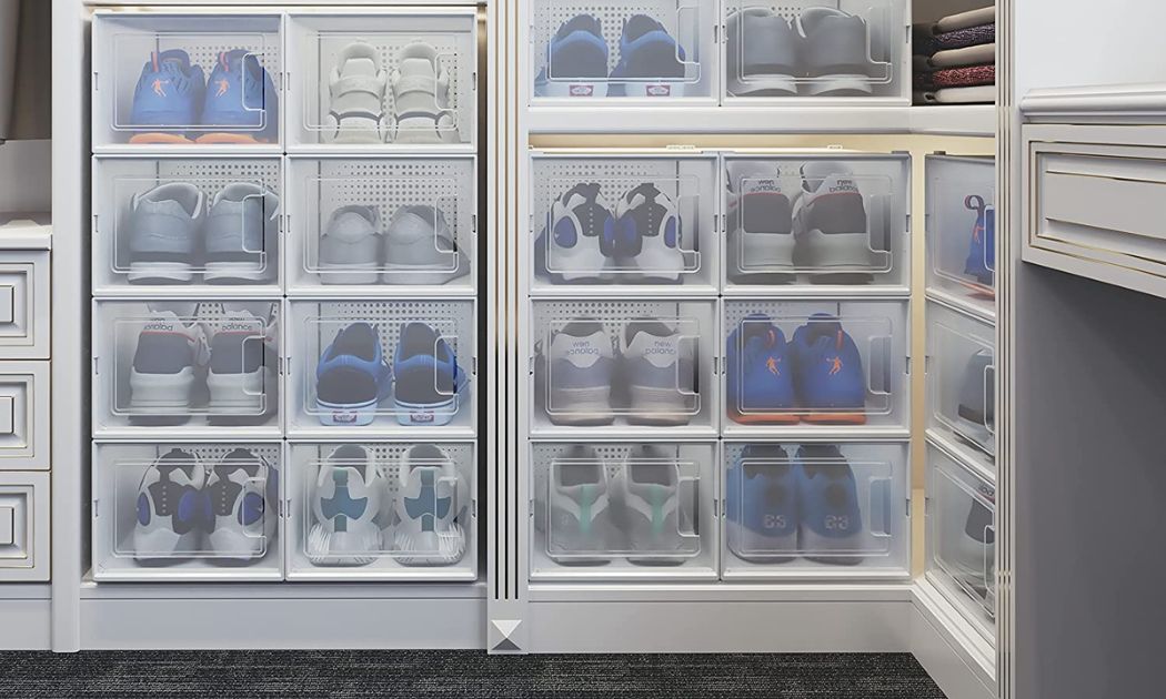 YITAHOME Shoe Box, Set of 12 Shoe Storage Organizers Stackable Shoe Storage
