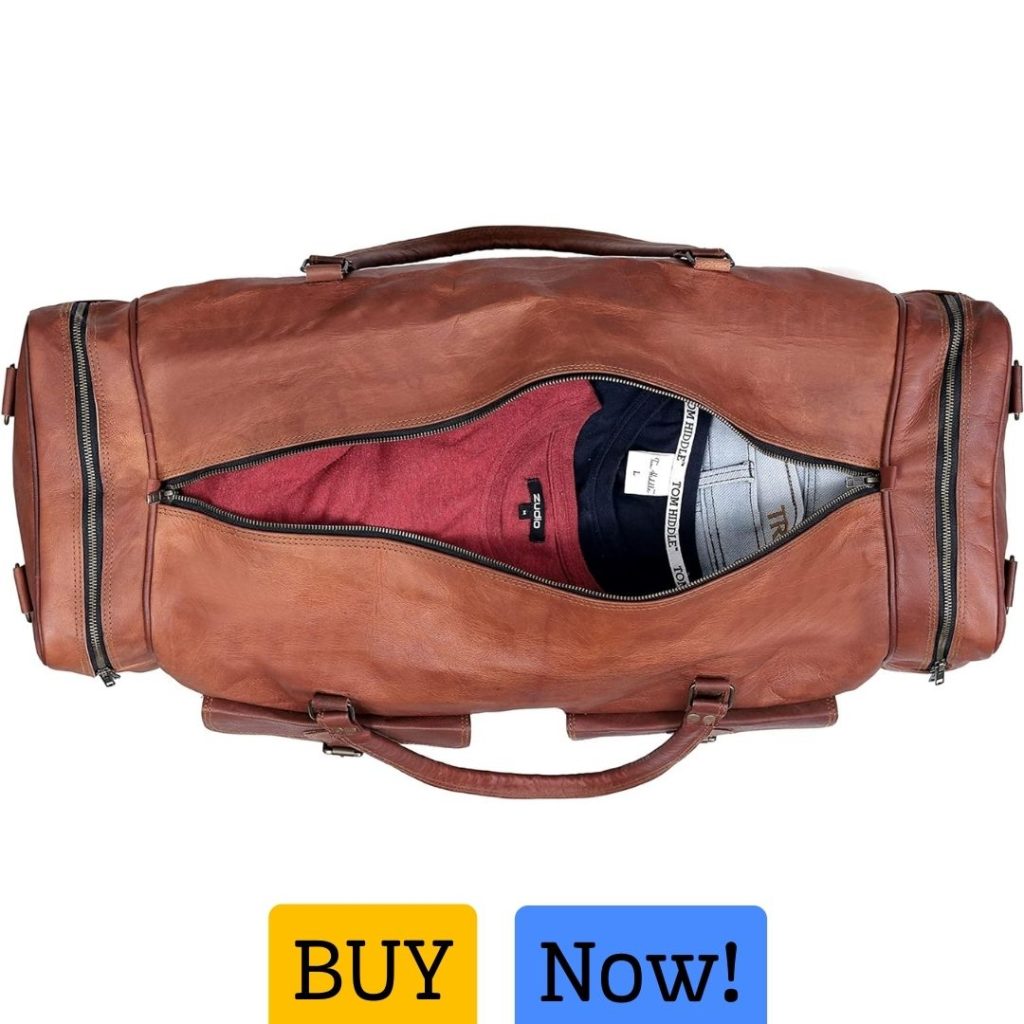 Large 30 inch duffel bags for men holdall leather travel bag 