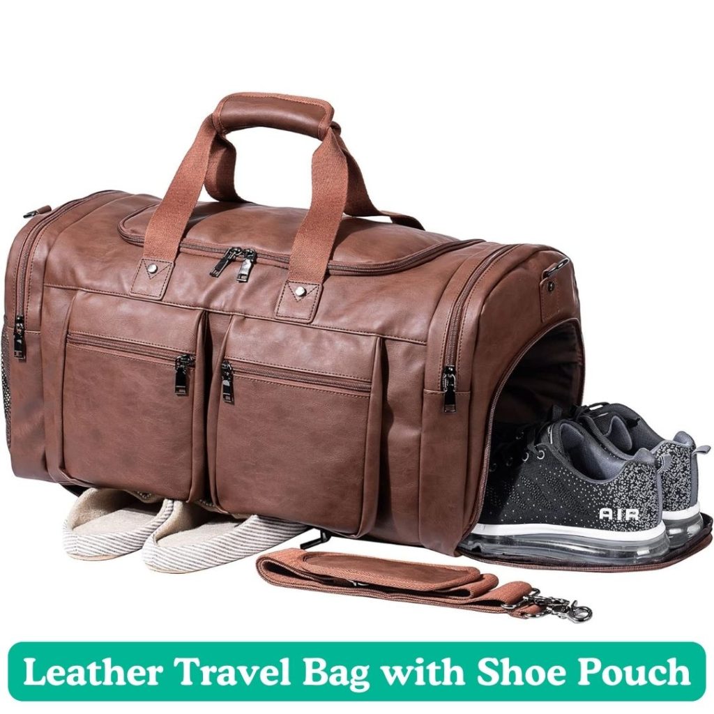 reviews, tips, fold-up bags, best fold-up bags; best fold-up bags for traveler; Leather Travel Bag with Shoe Pouch