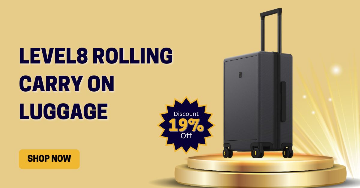 LEVEL8 Rolling Carry-On Luggage - Your Ultimate Pick for the Best 22 x 14 x 9 Carry-On Luggage. Durable, Stylish, and Designed for Effortless Travel, This Rolling Suitcase Elevates Your Journey